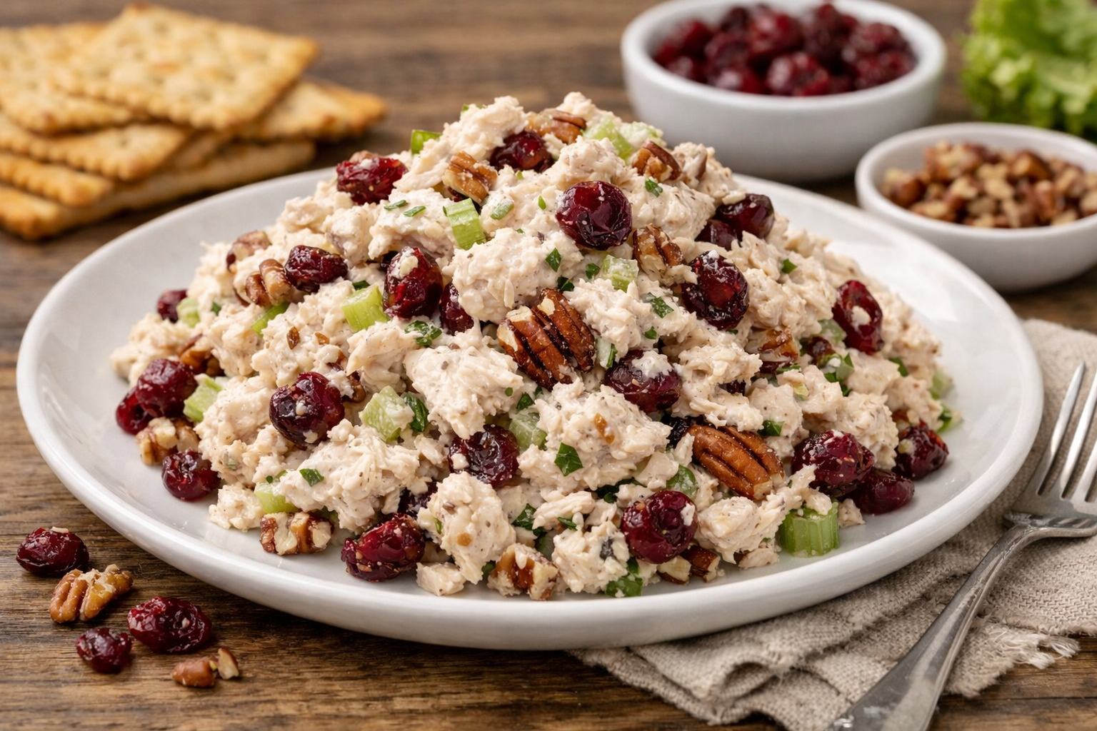 Cranberry Pecan Chicken Salad (Creamy & Easy)