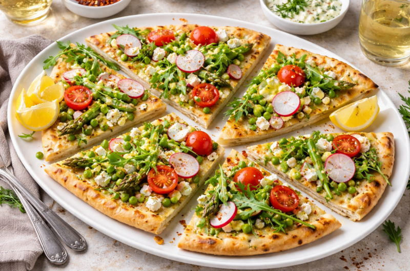 Homemade Feta & Spinach Stuffed Flatbreads with Creamy Mint Filling