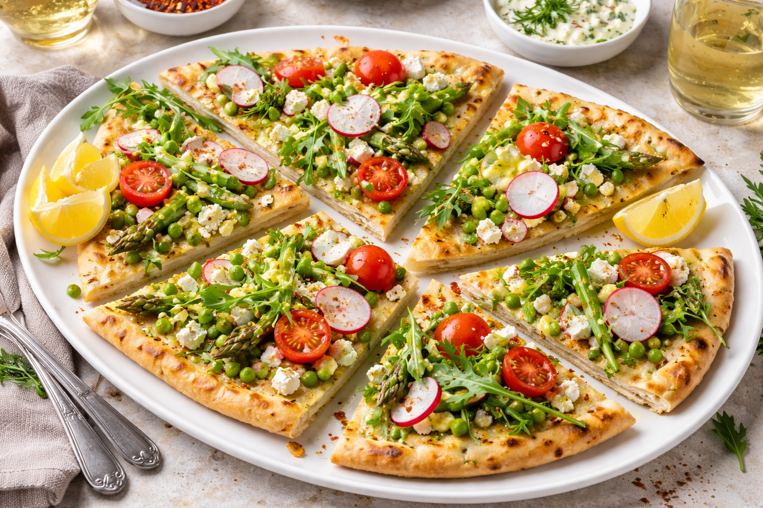 Homemade Feta & Spinach Stuffed Flatbreads with Creamy Mint Filling