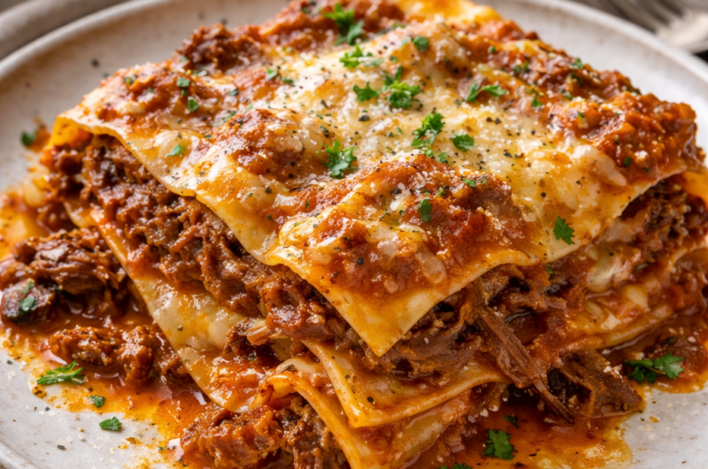 Homemade Short Rib Ragù Lasagna with Fresh Pasta