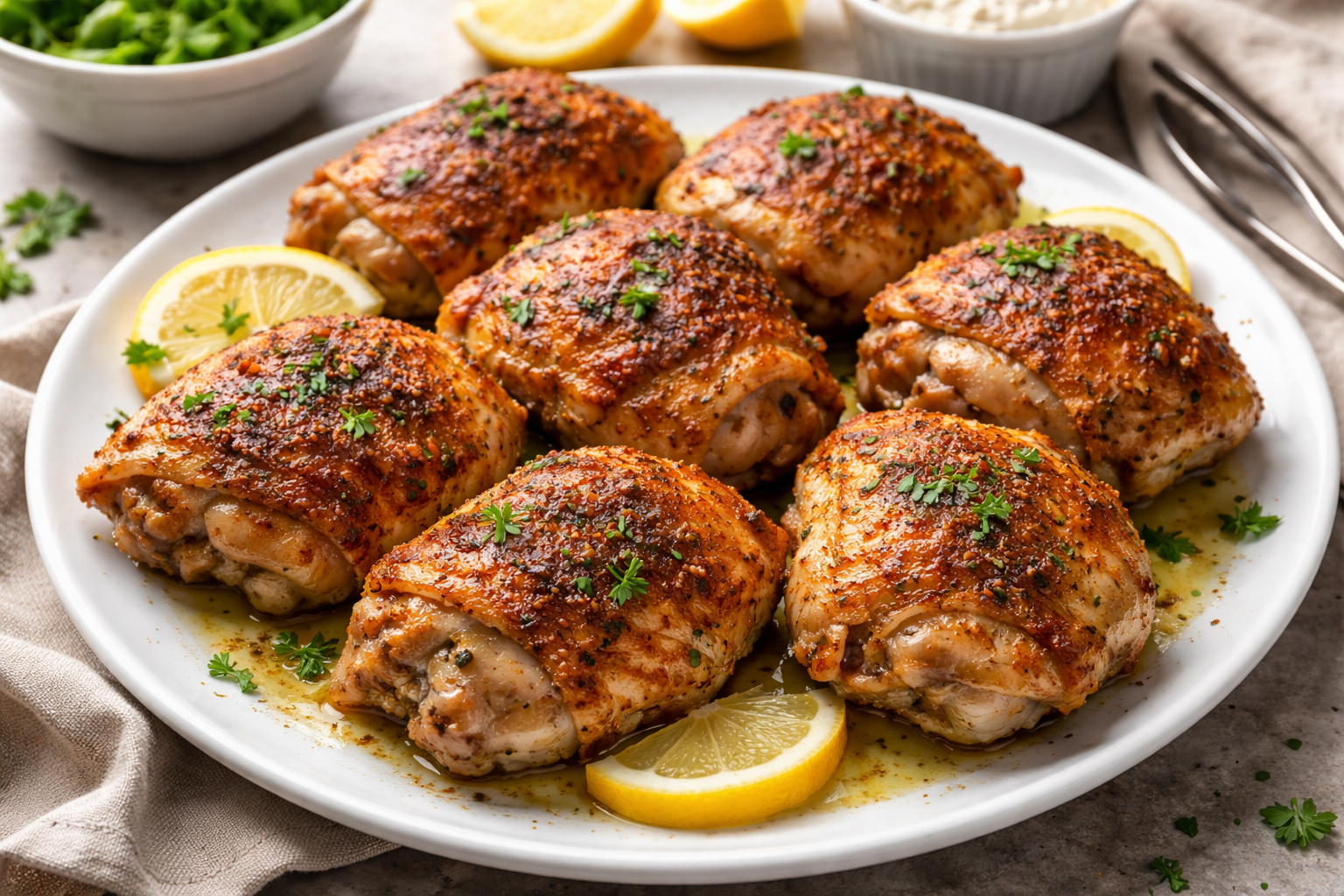 Juicy Oven-Baked Chicken Thighs (Easy & Flavorful)