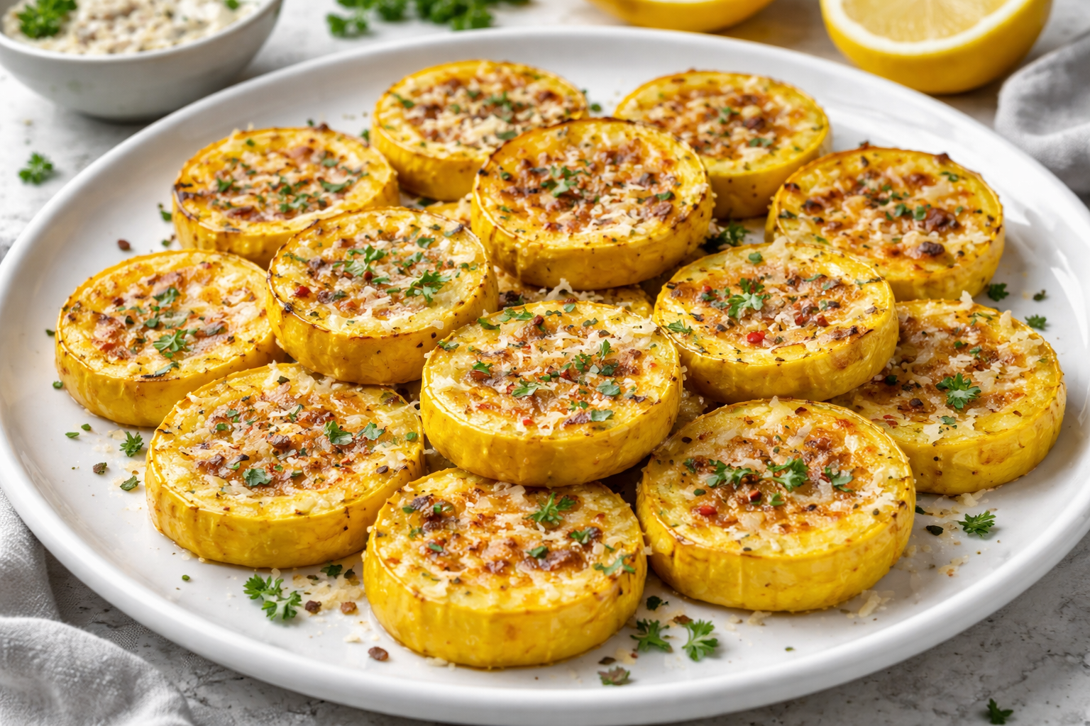Roasted Butternut Squash with Cherry Tomatoes, Walnuts & Vegan Parmesan