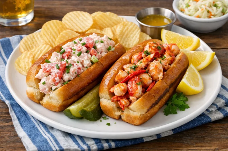 Classic Lobster Rolls Two Ways: Maine-Style Mayo and Connecticut Buttered Lobster Rolls