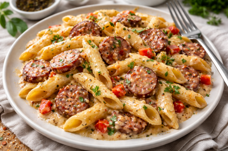 Creamy Pepper Jack Sausage Pasta