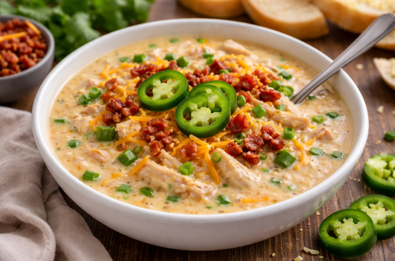 Crock Pot Jalapeño Popper Soup with Chicken