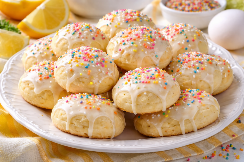 Italian Anise Easter Cookies with Lemon Glaze