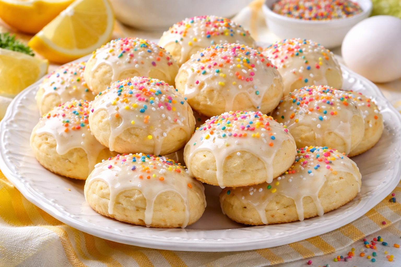 Italian Anise Easter Cookies with Lemon Glaze