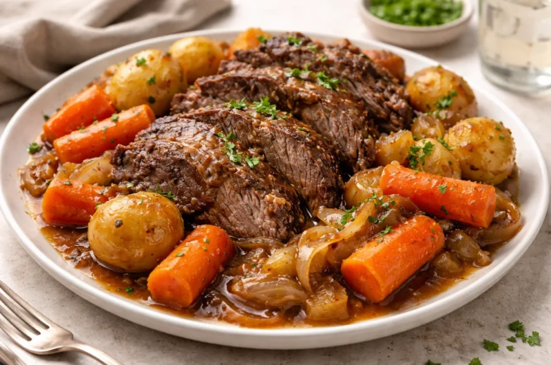 Classic Slow Cooker Beef Chuck Pot Roast with Vegetables