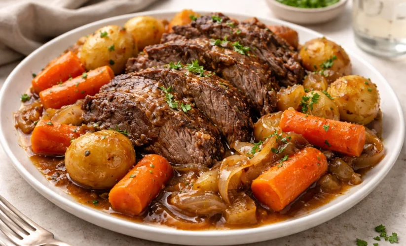 Classic Slow Cooker Beef Chuck Pot Roast with Vegetables