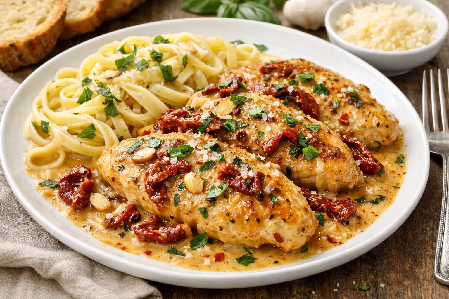Creamy Marry Me Chicken with Sun-Dried Tomatoes and Garlic