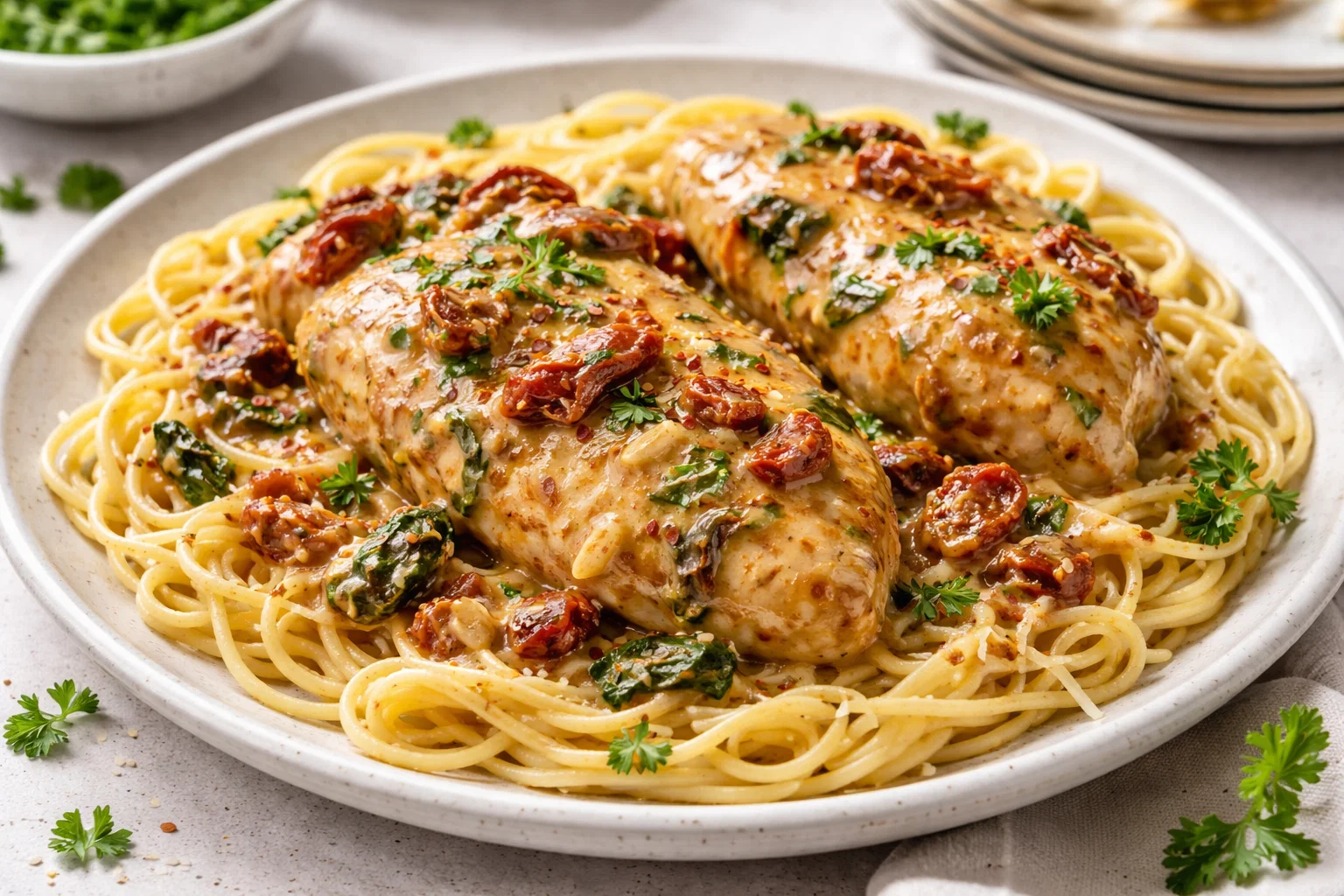 Crock-Pot Marry Me Chicken with Sun-Dried Tomatoes and Creamy Sauce