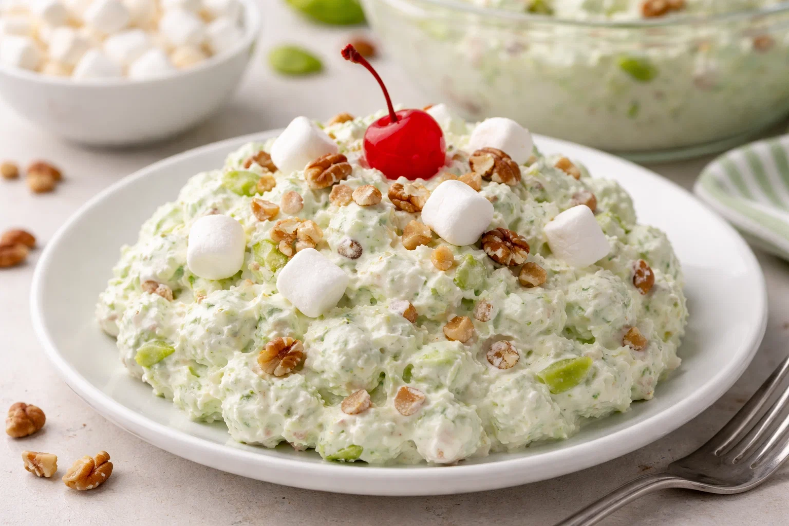 Easy Watergate Salad with Pistachio Pudding and Cool Whip