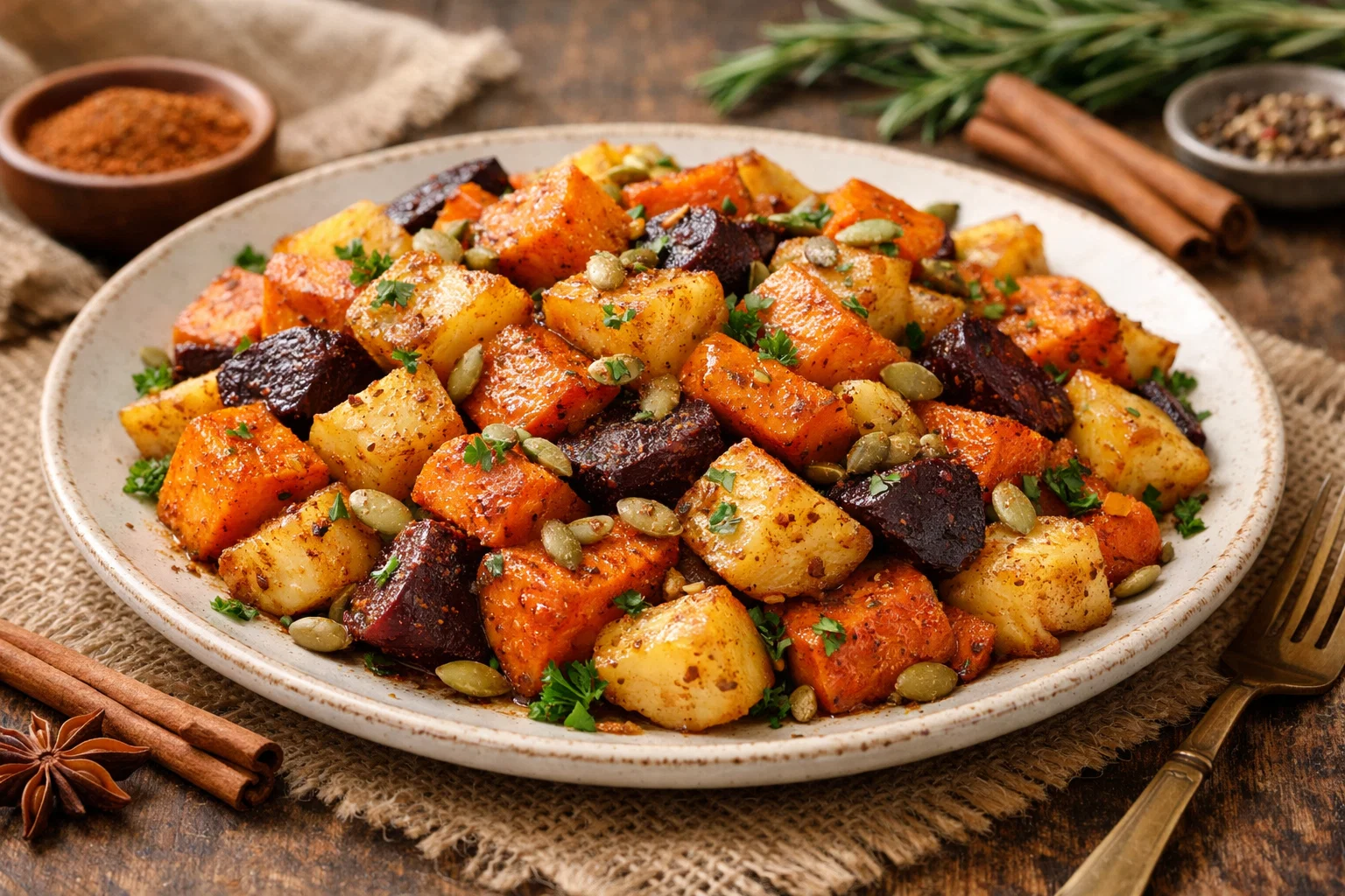 One-Pot Fall Root Vegetables with Warm Spices