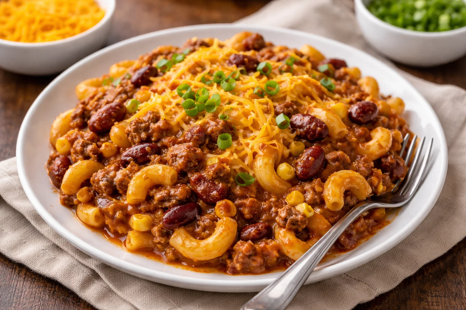 Slow Cooker Chili Mac and Cheese with Ground Beef